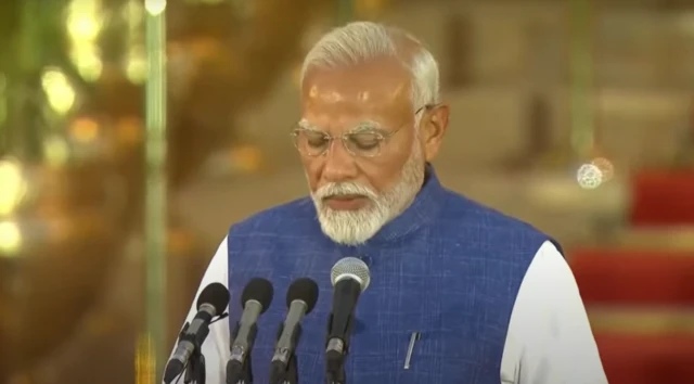 3-வது முறை பிரதமராகப் பதவியேற்றார் மோதி