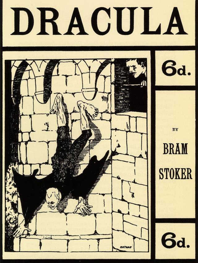 Capa de uma edição de 1901 do romance 'Drácula' de Bram Stoker