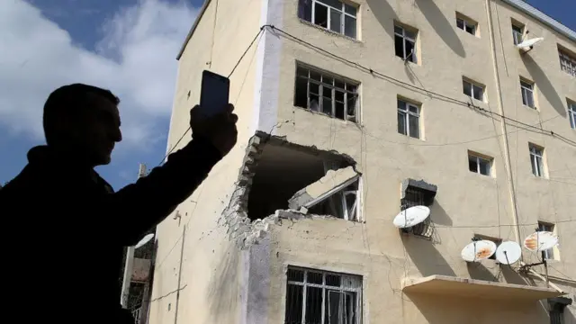 прифронтовой азербайджансий город Тертер