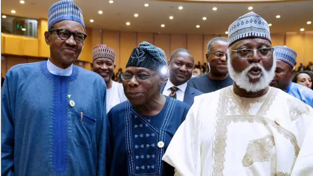 Aarẹ Buhari, Oloye Ọbasanjọ, Ọgagun Abdulsalam Abubakar ni AU