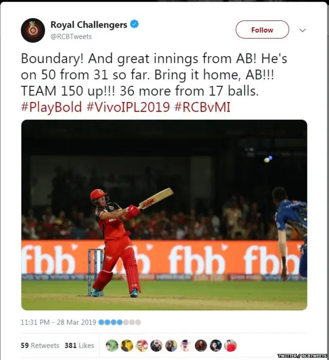 डीव्हिलियर्सचं अर्धशतक