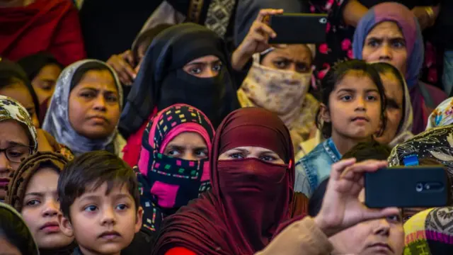 দিল্লির শাহিন বাগে চলছে মুসলিম নারীদের লাগাতার অবস্থান বিক্ষোভ, ২২-০২-২০২০।