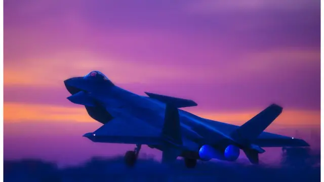 圖為參加夜間對抗訓練的中國空軍「殲-20」,資料照片