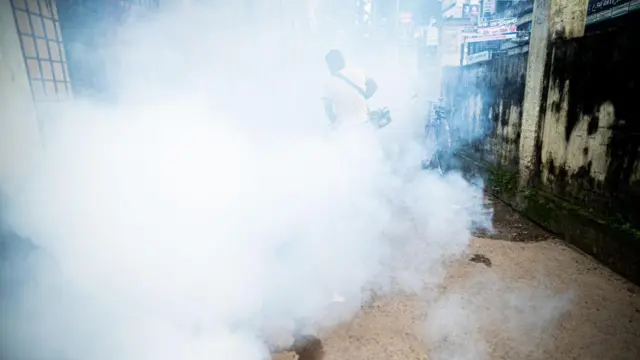 ঢাকায় মশা নিধন কার্যক্রম।