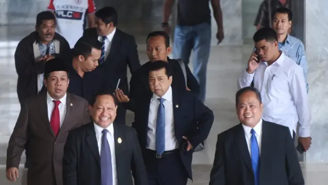 Setya Novanto di Gedung DPR, 15 November 2017.