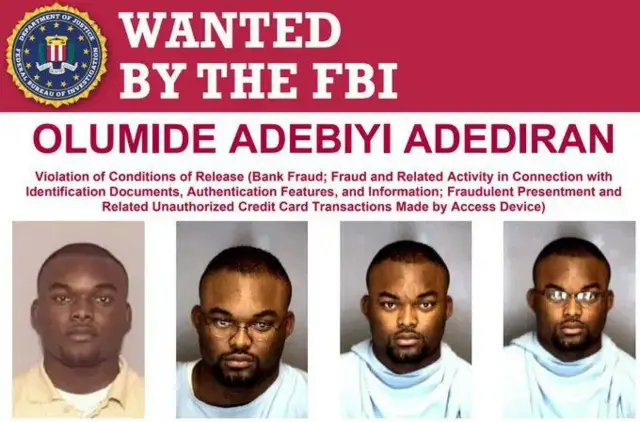 Aworan afurasi naa, Olumide Adebiyi Adeiran ti FBI fi lede