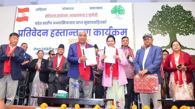 प्रतिवेदन बुझ्दै देउवा