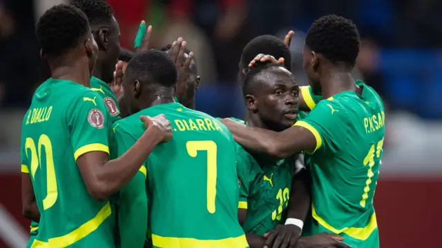 Les joueurs sénégalais célèbrent un but