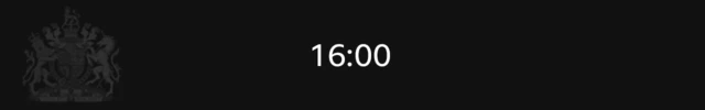 Banner showing time 16:00