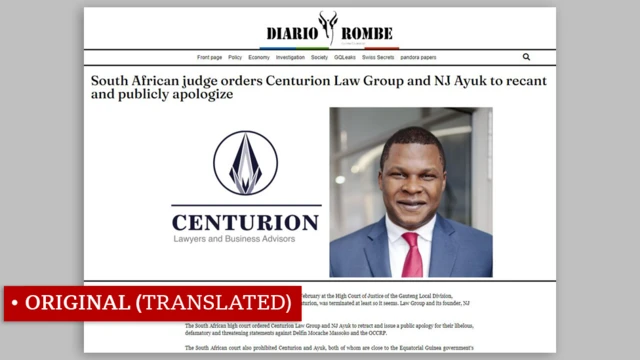 لقطة شاشة لمقال يعرض قصة دياريو رومبي مع التأكيد على أنه "أصلي (مترجم)"