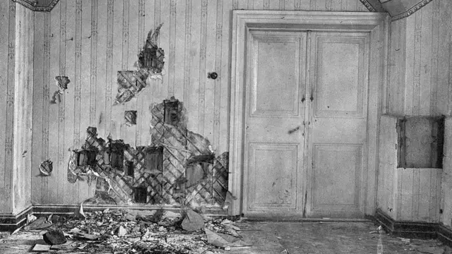 Подвал дома Ипатьева, где была расстреляна царская семья