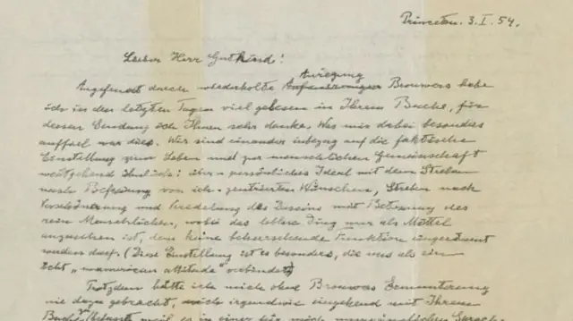 The letter is regarded as a clear statement of Einstein's religious beliefs