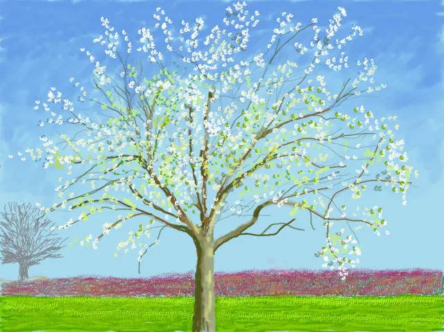 Cuadro en iPad No. 133, 23 de marzo 2020 © David Hockney
