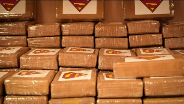 The bricks of cocaine were stamped with the Superman logo