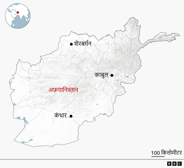अफ़ग़ानिस्तान का नक़्शा