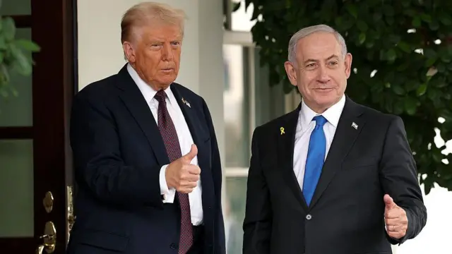 Дональд Трамп принимает в Белом доме Биньямина Нетаньяху