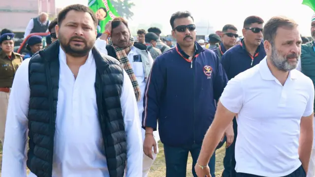 तेजस्वी यादव भी राहुल गाँधी की यात्रा में हुए शामिल