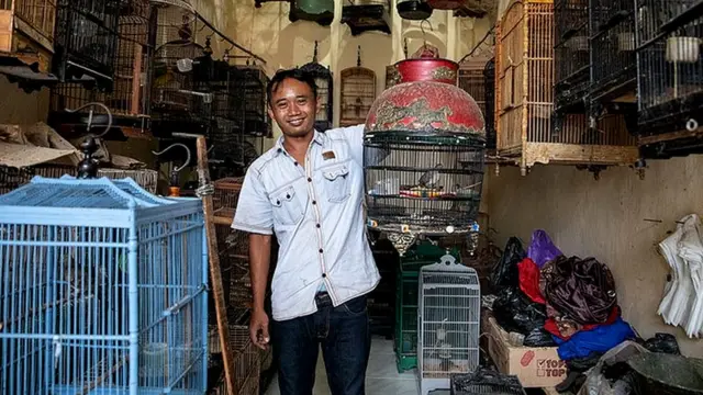 జావాలో పక్షుల విక్రయం