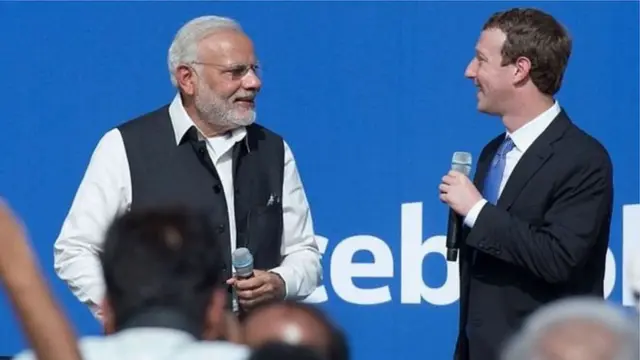 नरेंद्र मोदी, मार्क झुकरबर्ग