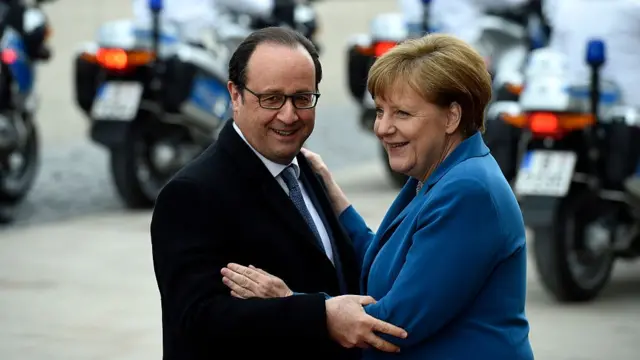 François Hollande y Ángela Merkel