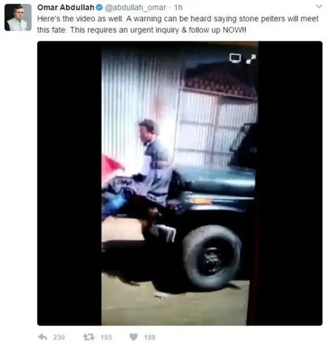 "காஷ்மீரிகளை சித்ரவதை செய்யும் காணொளியை பார்த்தும் கோபம் வரவில்லையா?"