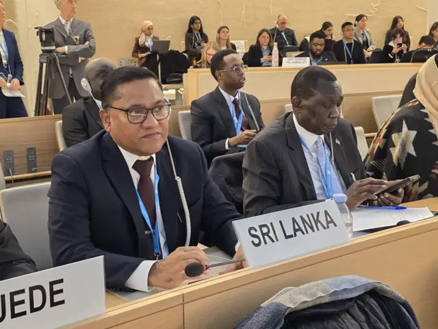 එක්සත් ජාතීන්ගේ මානව හිමිකම් කවුන්සිලයේ (UNHRC) 58 වැනි සැසිවාරයට සහභාගී වූ විදේශ කටයුතු ඇමති විජිත හේරත් 
