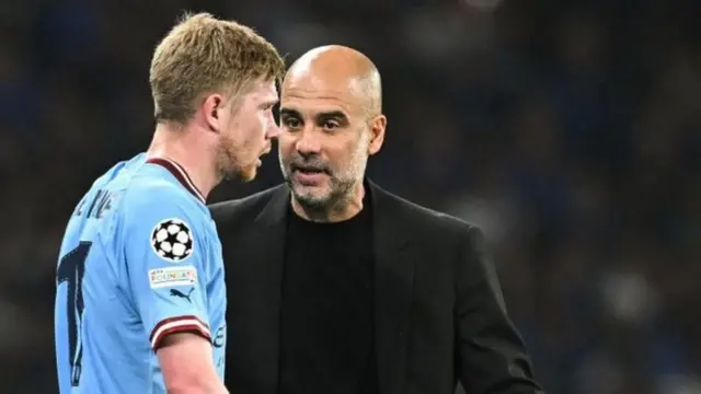 Kevin De Bruyne bin comot di game afta e pick up injury during match for City first UEFA trophy