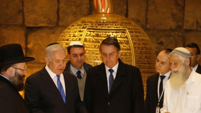 Bolsonaro com Netanyahu em Jerusalém