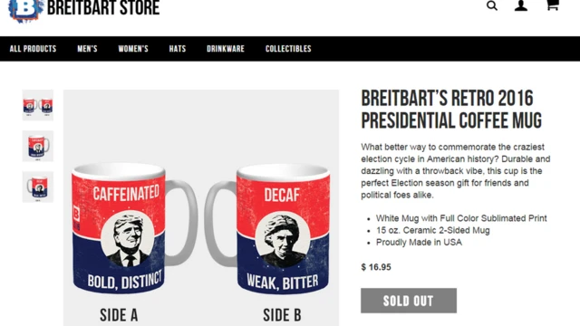 Tazas de café de Breitbart