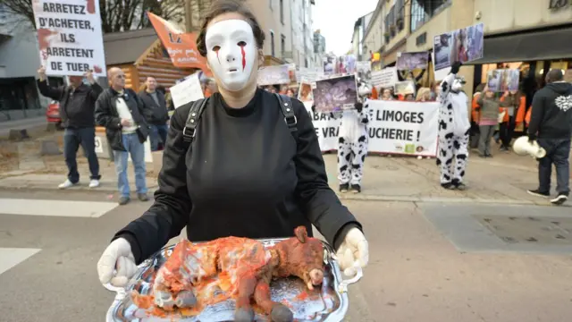 Manifestación organizada por L214.