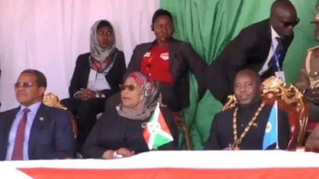 Makamu wa rais wa Tanzania bi Samia Suluhu na aliyekuwa rais wa taifa hilo jakaya Mrisho Kikwete