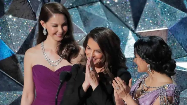 Ashley Judd, Annabella Sciorra y Salma Hayek.