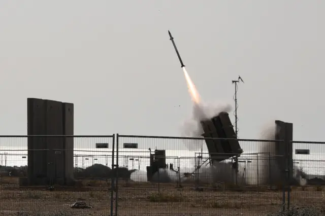 Пуск ракеты Iron Dome