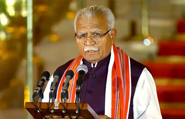 हरियाणा के पूर्व मुख्यमंत्री मनोहर लाल 