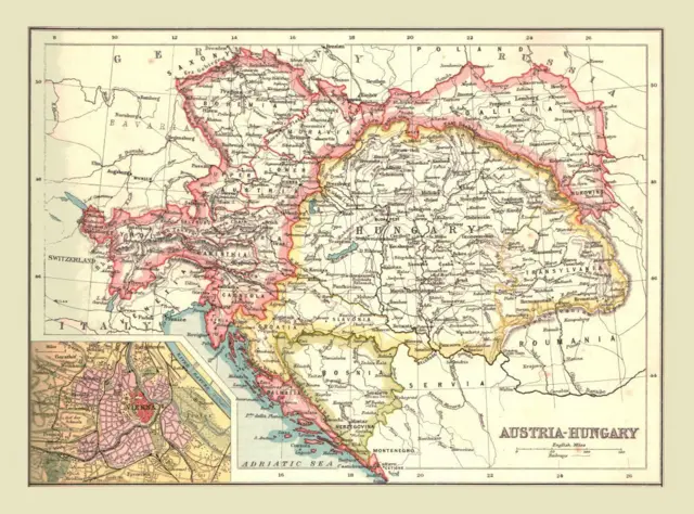 Mapa do Império Austro-Húngaro