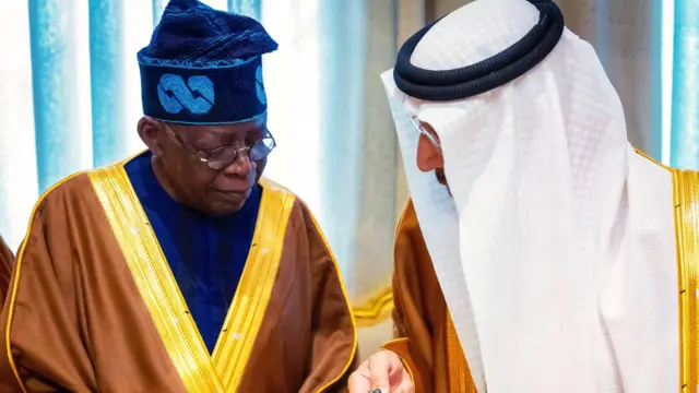 Aworan Aarẹ Tinubu ati ọmọọba ilu Saudi