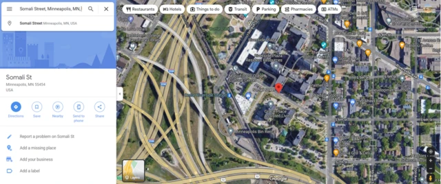 Somali Road, Minneapolis, Minnesota. 