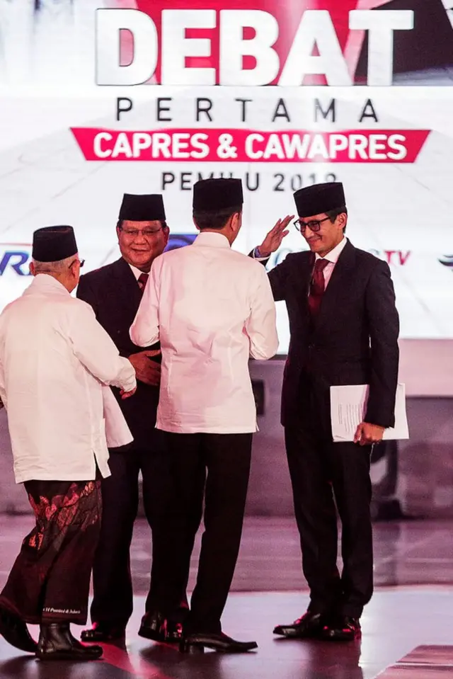 Sandiaga Uno, Prabowo Subianto, Joko Widodo, Ma'ruf Amin