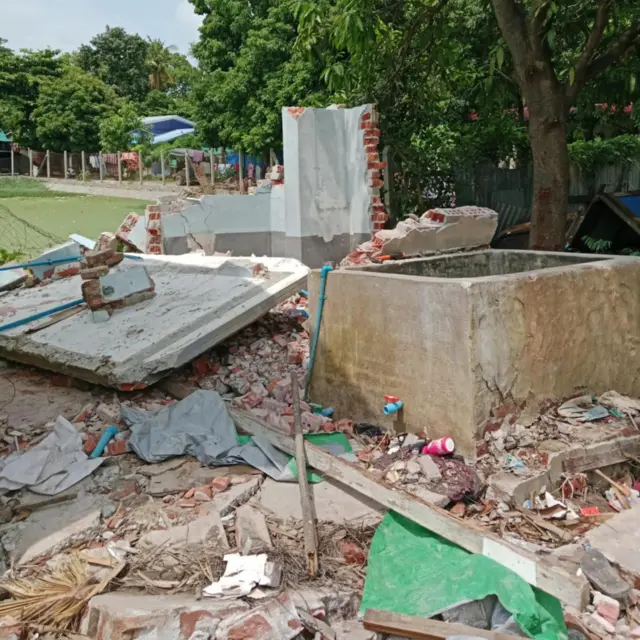 ယိုင်နဲ့သွားတဲ့နေအိမ်တွေ ဖြိုရင်း ထိခိုက်ဒဏ်ရာ ရတာတွေလည်း ရှိလာပါတယ်။