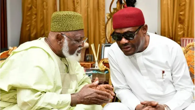 Wike wit former Nigerian Head of State Abdulsalami Abubakar