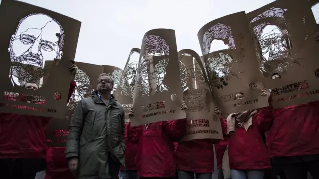 Sınır Tanımayan Gazeteciler, Erdoğan'ın ziyaretini protesto etti.