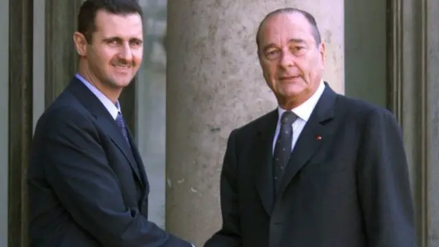 Başer Esad ve Jacques Chirac