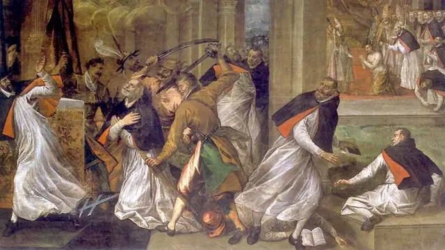 Убийство Томаса Бекета, картина Томмазо Долабеллы