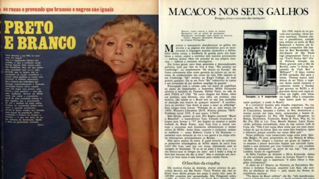 Matéria da revista Manchete, em 1971, traz Tony Tornado e Arlete Salles, numa defesa do relacionamento inter-racial; artigo da Veja, de 1971, chama Tony de "mastodôntico" 