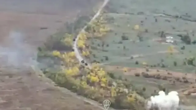 Удары по колонне российской бронетехники на Добропольском направлении 9 октября