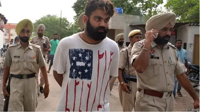 पंजाब के गैंगस्टर जगदीप सिंह जग्गू की गिरफ़्तारी की तस्वीर