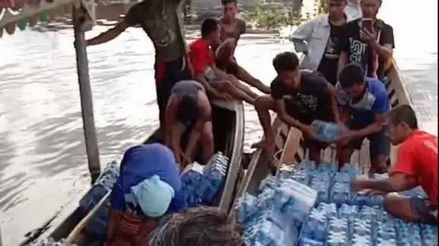 စက်တင်ဘာ (၁၄) ရက် အင်းလေးကန်ရေဘေးသင့်ကူညီရေးမြင်ကွင်း