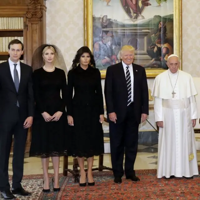Familia Trump y Francisco