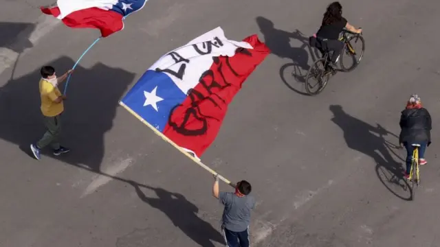 Manifestantes chilenos