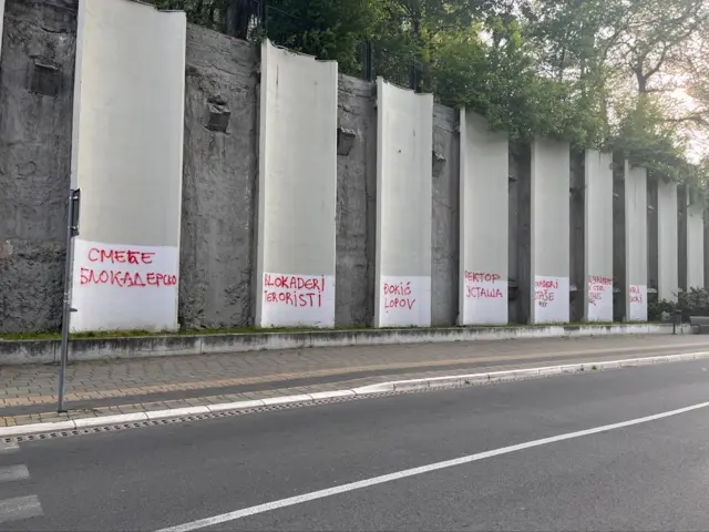 graifti protiv studenata, blokaderi 